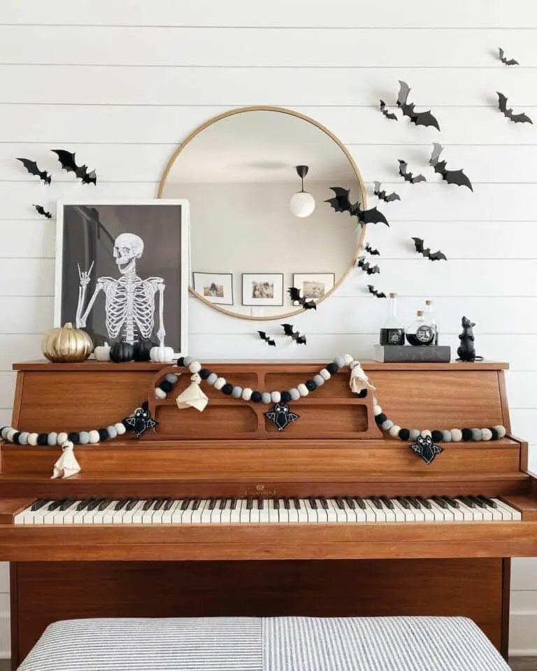 Piano Bat Decorations