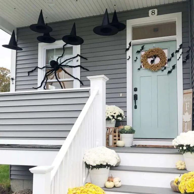 Porch Halloween Window Decor