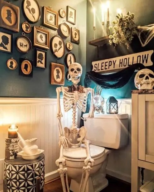 Powder Room Halloween Silhouettes
