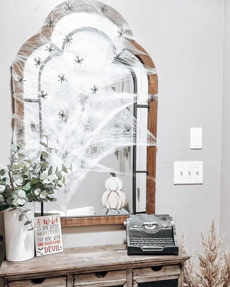 Rustic Mirror, Cobwebs, Typewriter