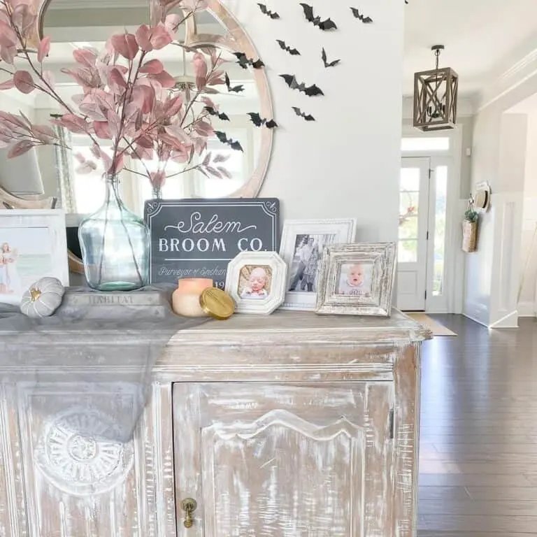 Rustic Pink Halloween Side Table