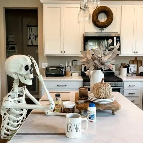 Skeleton Kitchen Island Decor