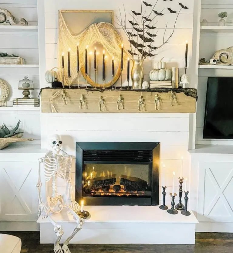 Skeleton Mantel Decor