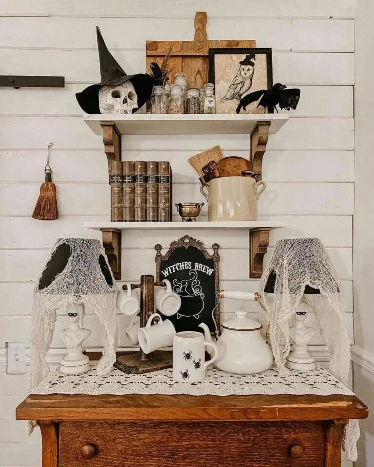 White Shiplap Coffee Bar