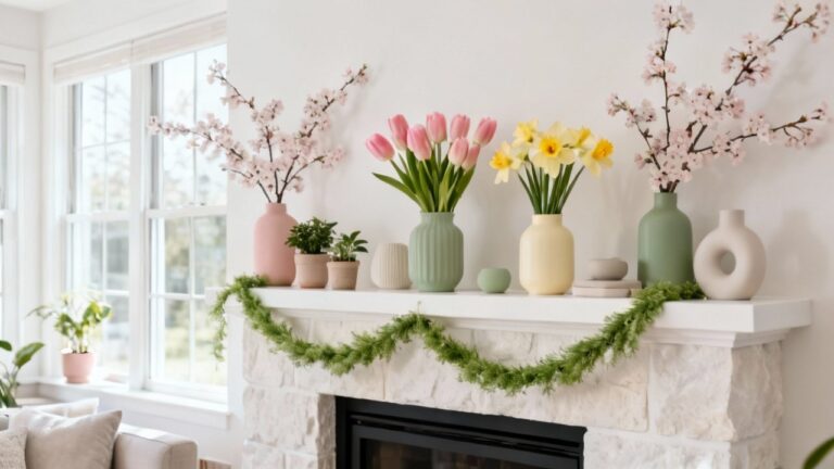 30 Beautiful Spring Fireplace Decorating Ideas That Will Transform Your Home