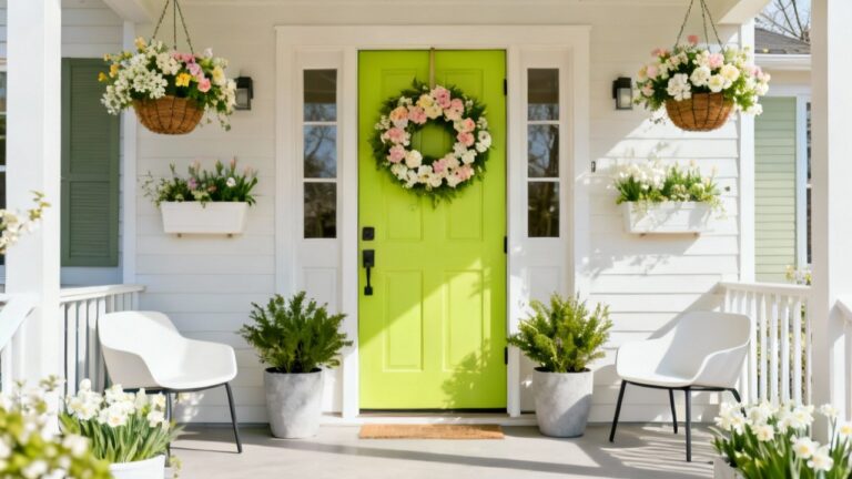 30 Fresh Spring Front Door Decorating Ideas for Your Porch