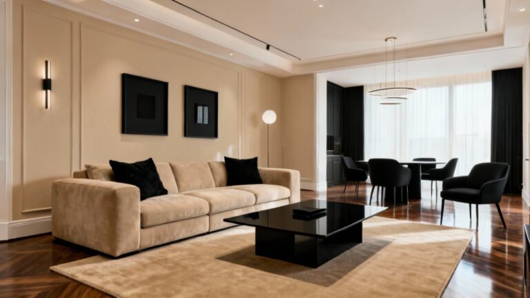 33 Stunning Beige and Black Living Room Decor Ideas