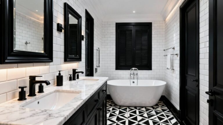 33 Stunning Black and White Bathroom Ideas That'll Transform Your Space