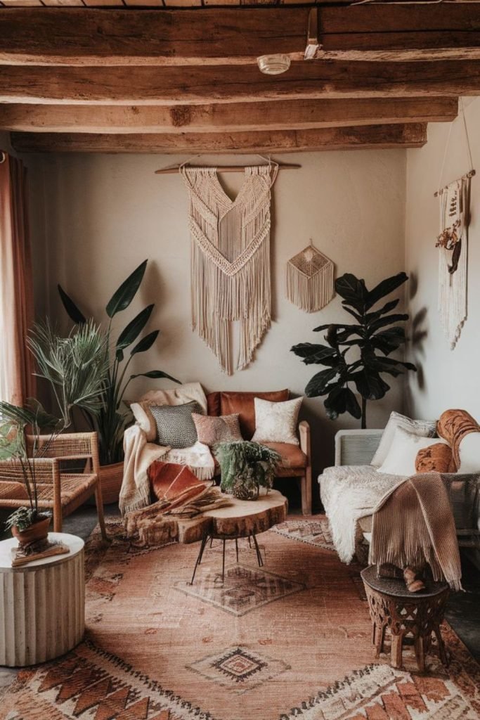 Amber Woven Living Room