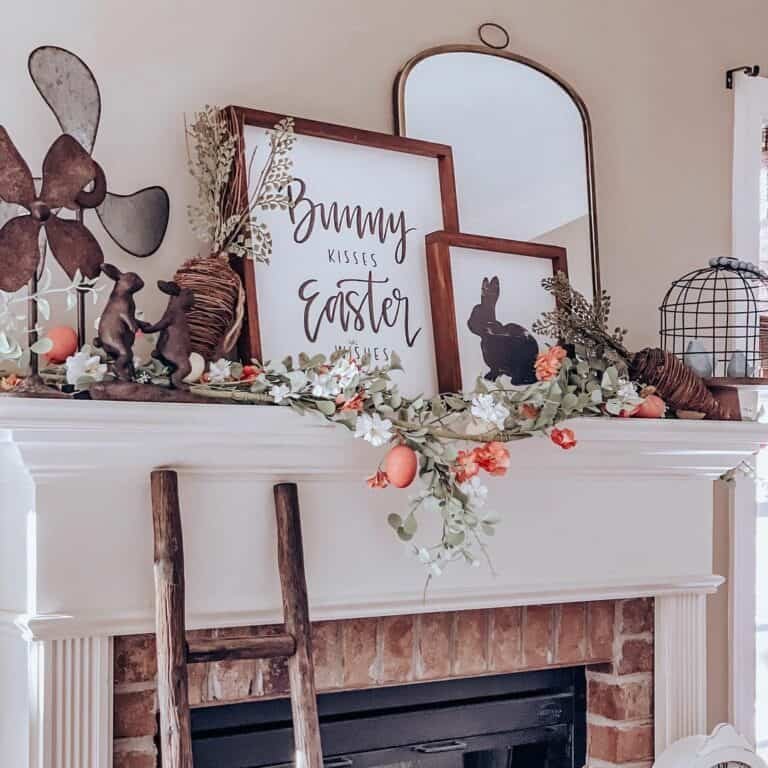 Antique Fans and Easter Decor