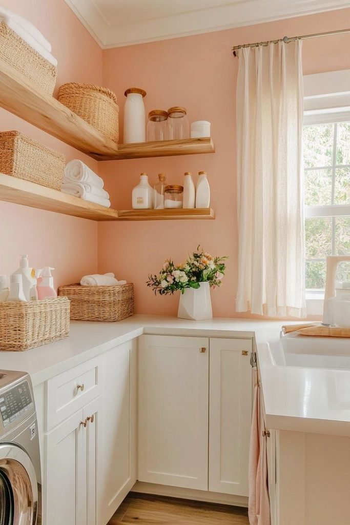 Apricot Painted Cabinets