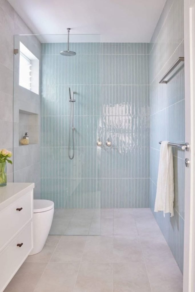 Aquamarine Tile Wetroom