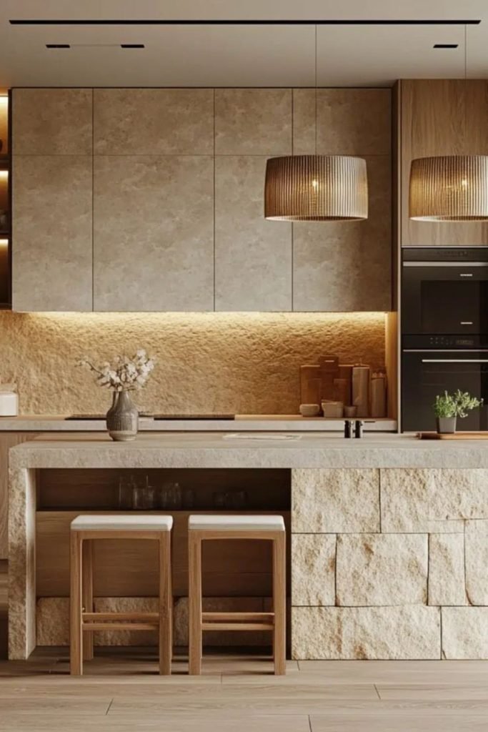 Beige Marble Kitchen