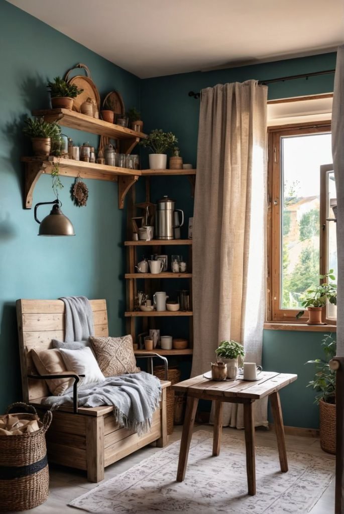 Beige Walls Oak Accents