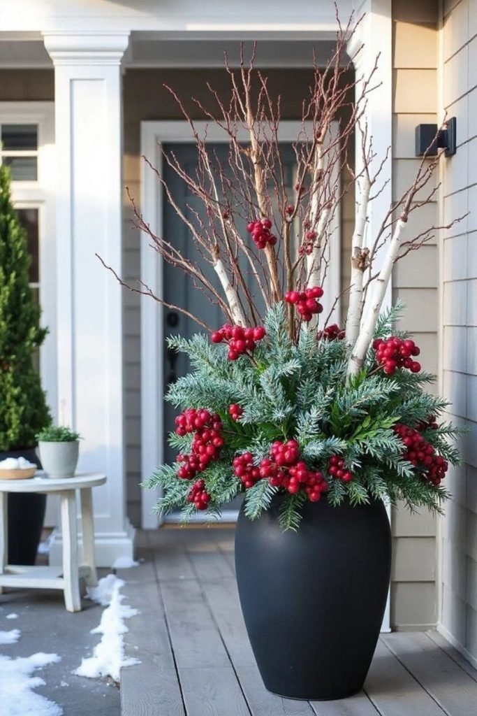 Birch Winter Planter
