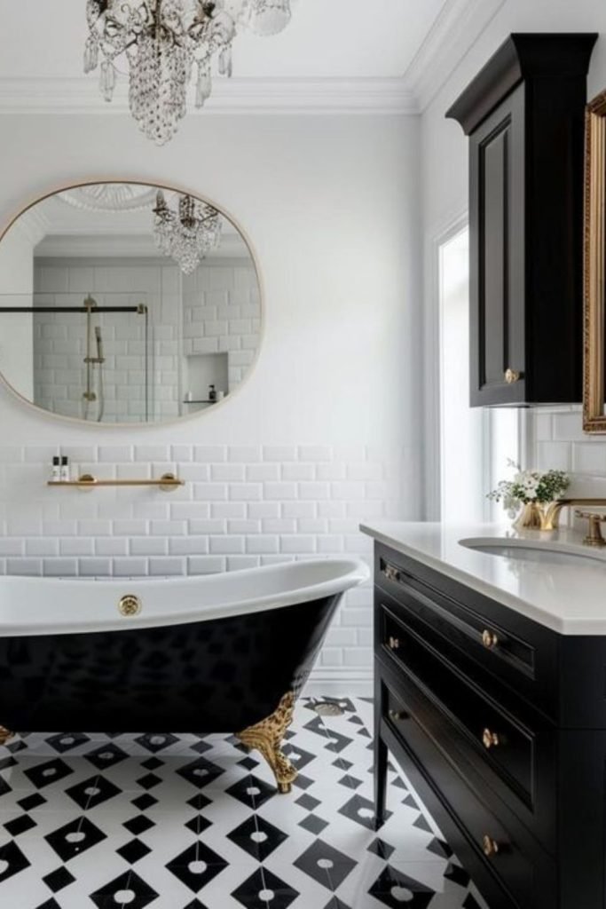 Black Clawfoot Bathroom