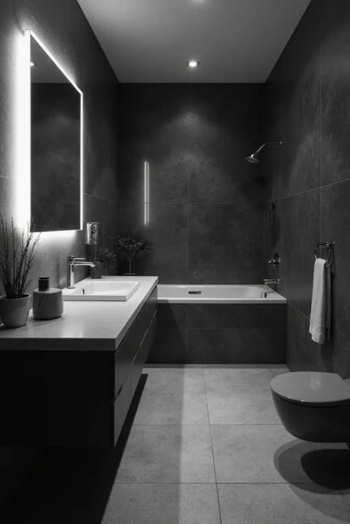 Black Stone Bathroom