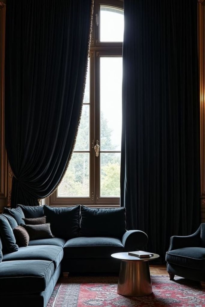 Black Velvet Seating