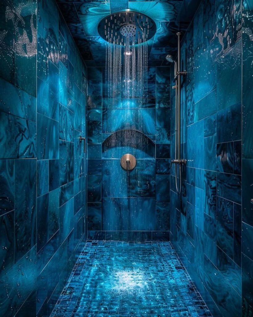 Blue Cosmic Shower