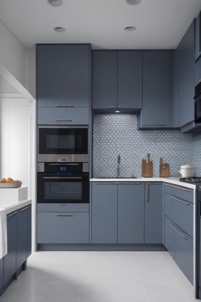 Blue-Grey Kitchen Design