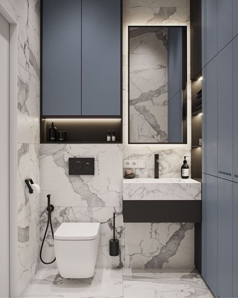 Blue Marble Bathroom