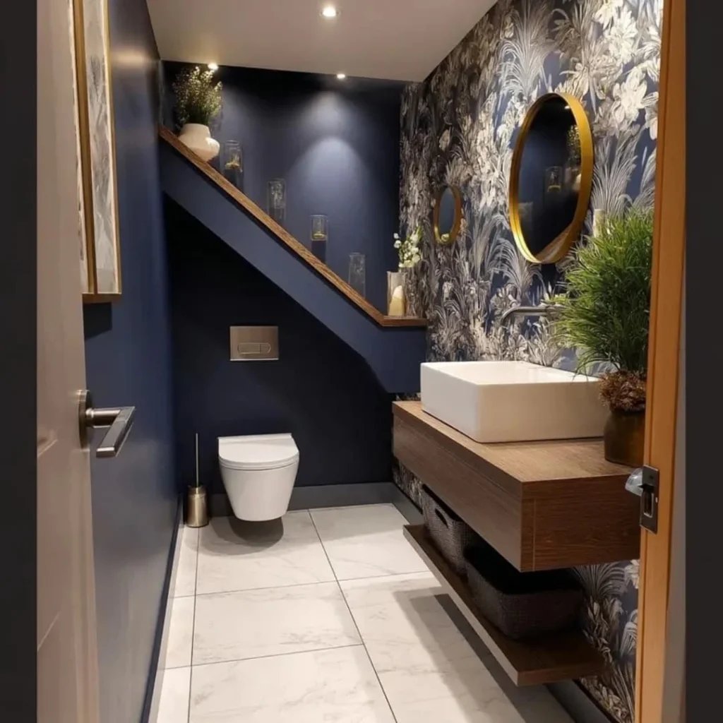 Blue Powder Room