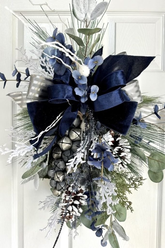 Blue Ribbon Wreath