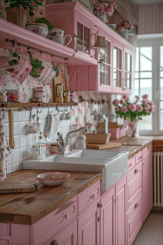 Blush Kitchen Cabinets