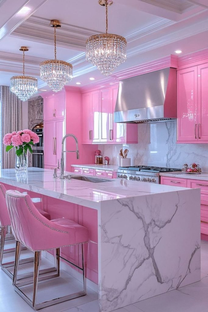 Blush Pink Cabinets
