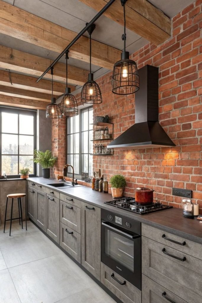 Brick Industrial Kitchen