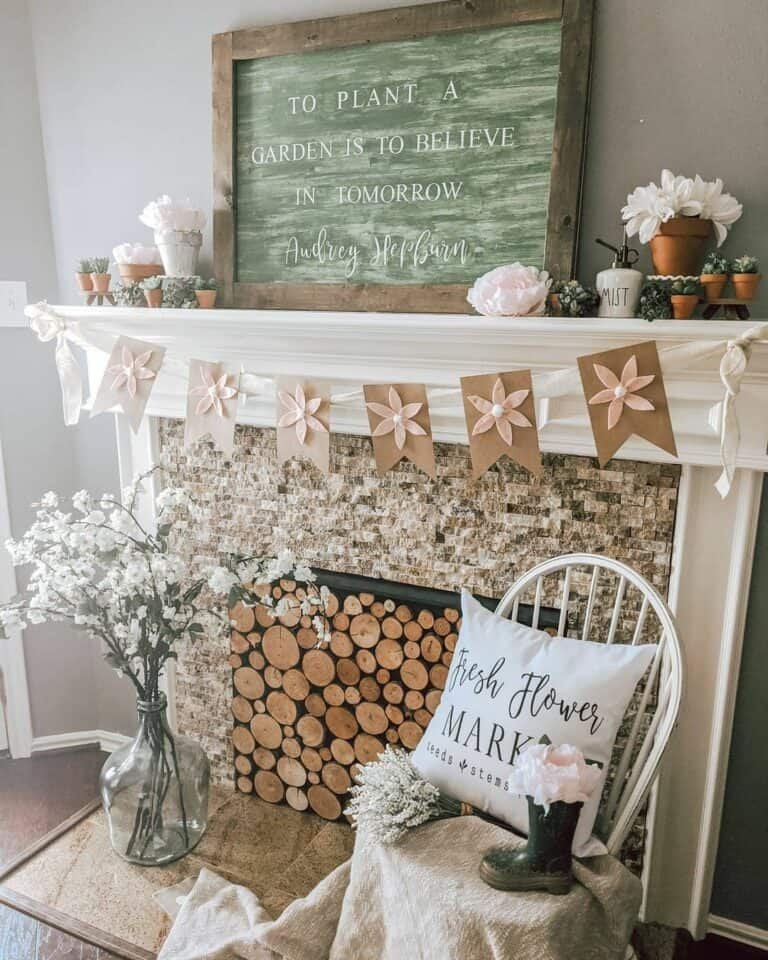 Brown Fabric Garland