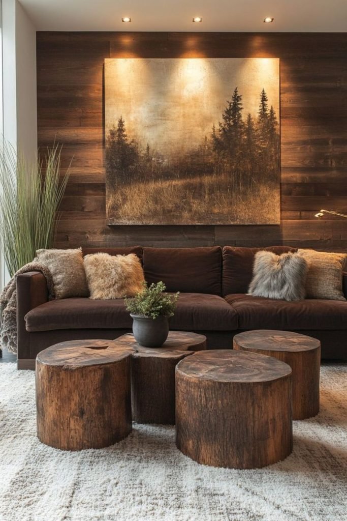 Brown Urban Living Room