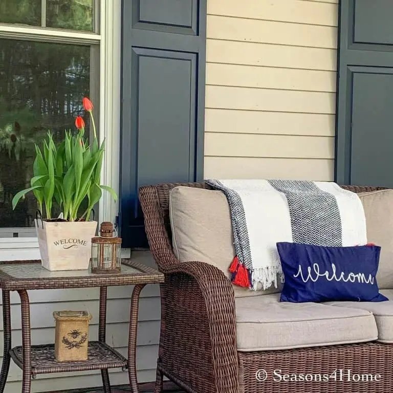 Brown Wicker Side Table