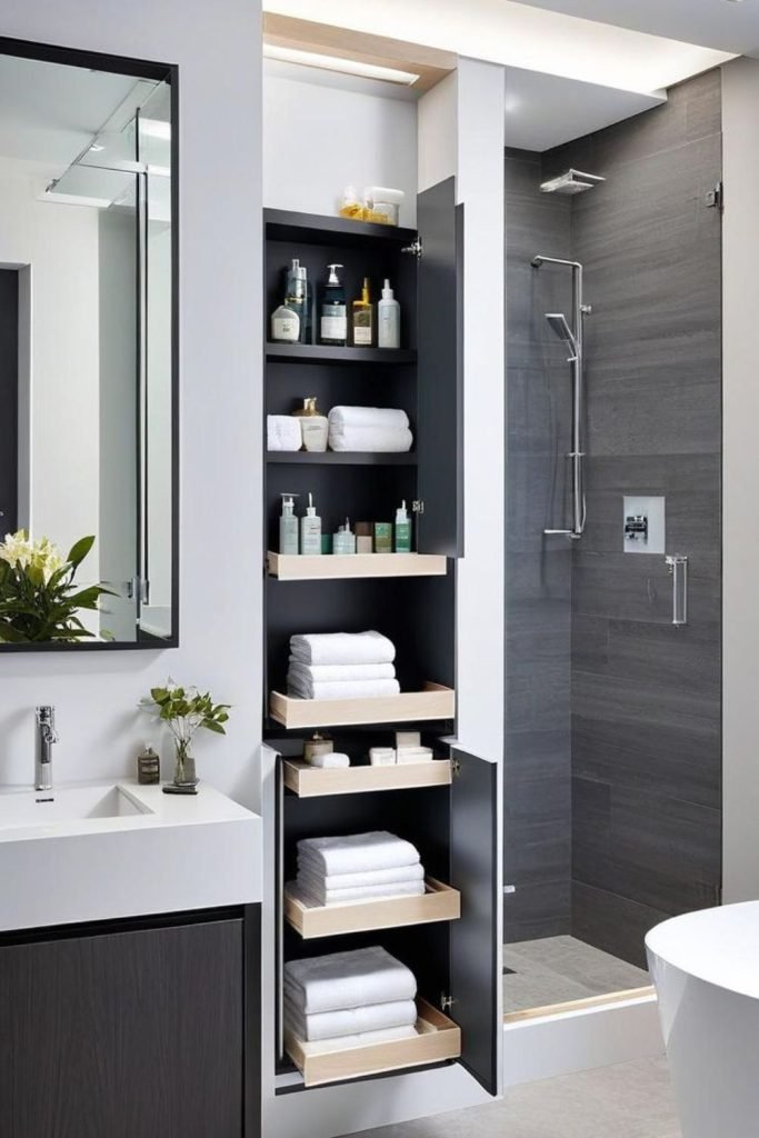 Built-In Bathroom Storage