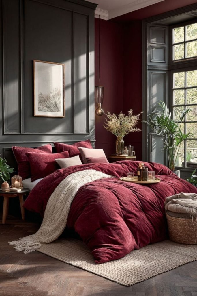 Burgundy Cottage Style