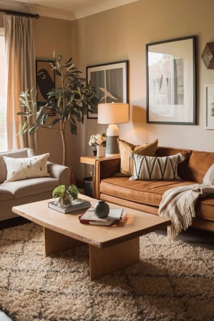 Caramel Couch Minimalism