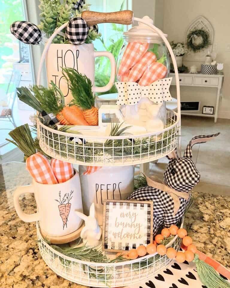 Checkered Carrot Decorations