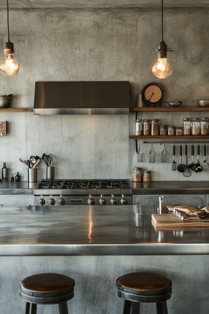 Concrete Wall Kitchen