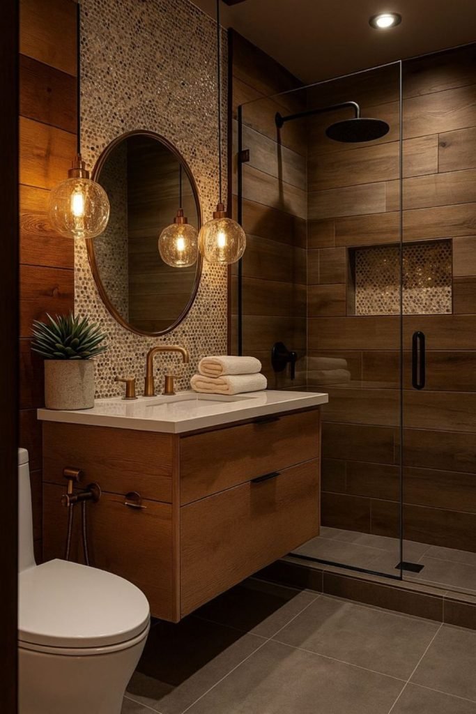 Copper Tile Bathroom