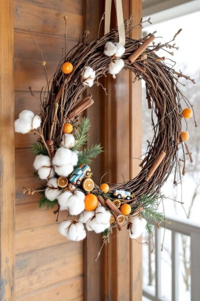 Cotton Stem Wreath