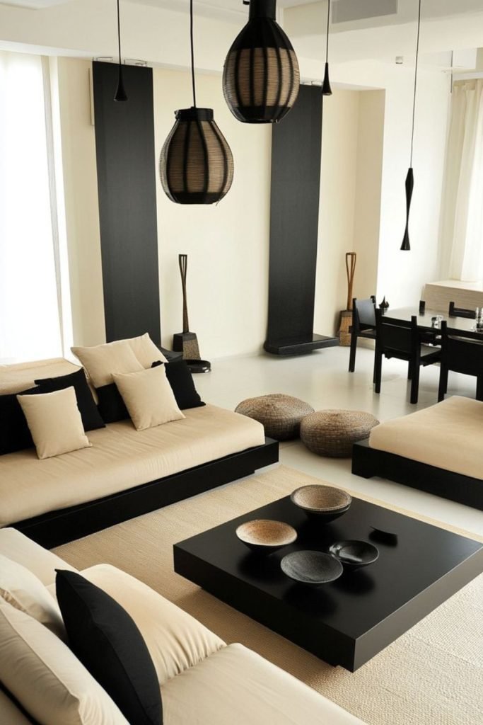 Cream Black Interiors