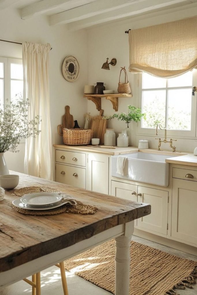 Cream Kitchen Nook