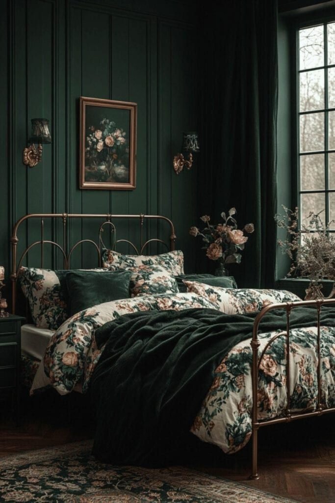 Dark Floral Walls