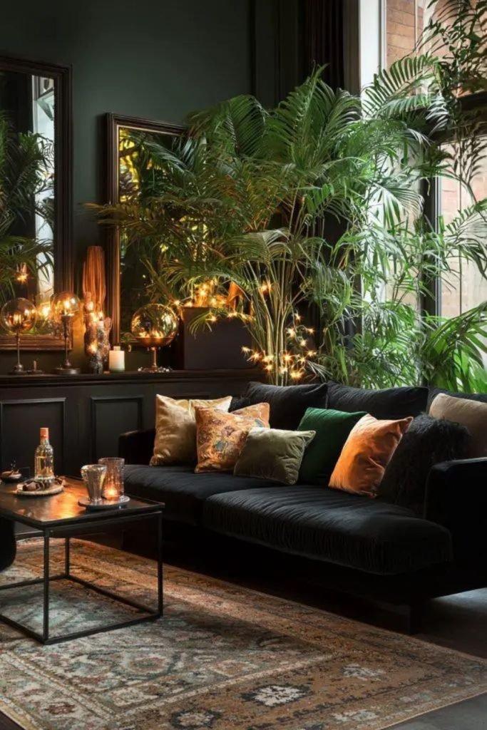 Dark Metallic Living Room