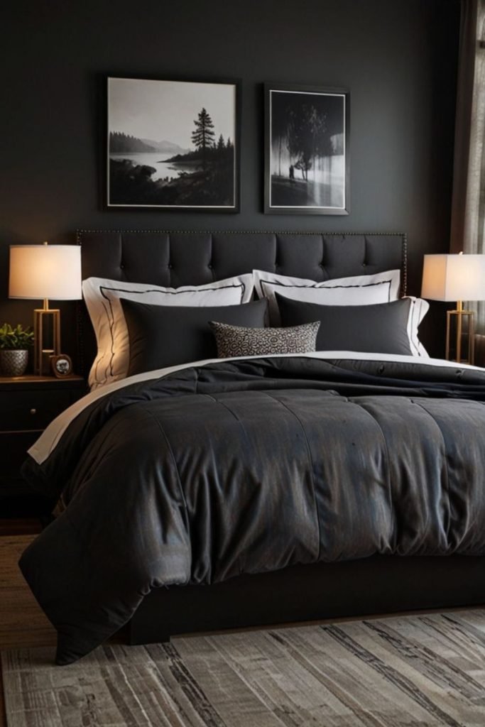 Dark Minimalist Bedroom