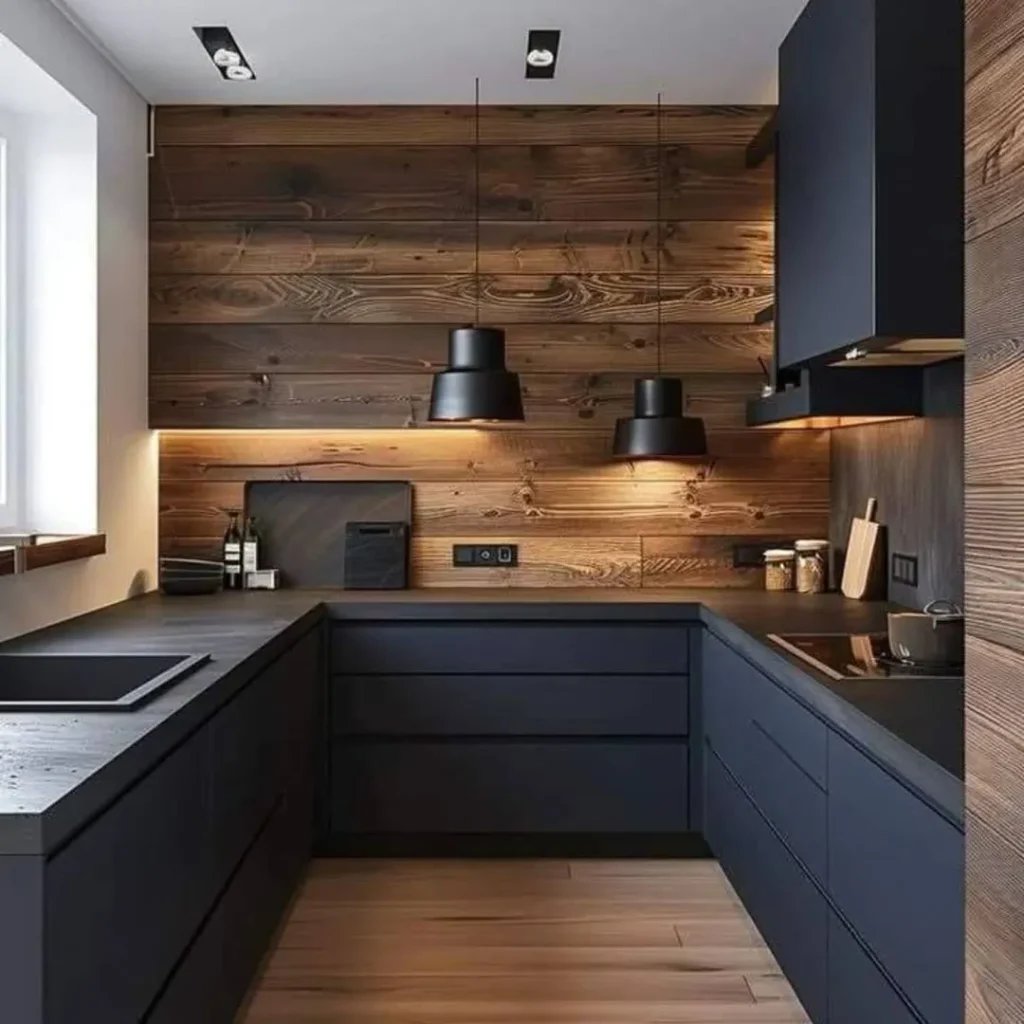 Dark Navy Cabinets