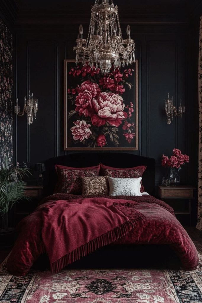 Dark Velvet Bedroom