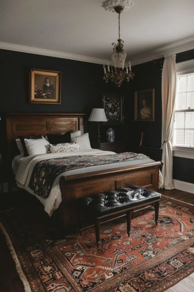 Dark Wood Bedroom