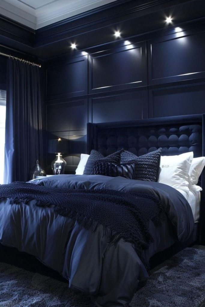 Deep Blue Bedroom