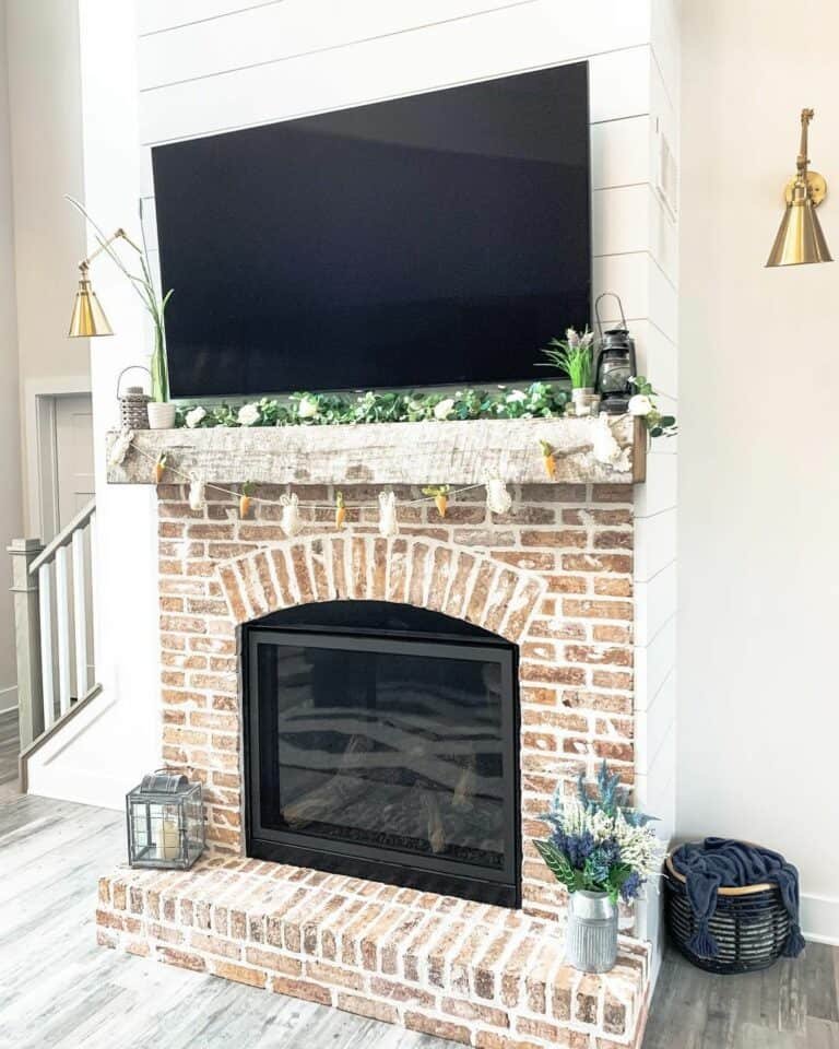 Easter Brick Mantel